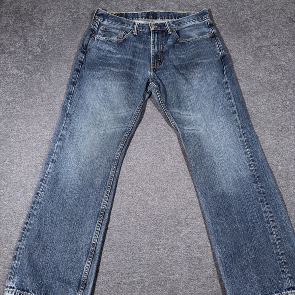 Levis 559 Jeans Mens 34x30 Blue Medium Wash Relaxed Straight Denim Workwear - Picture 1 of 7